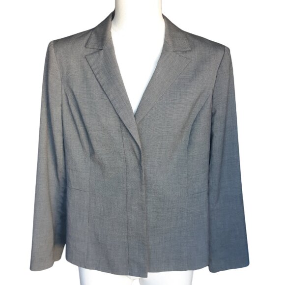 Anne Klein SZ 16 Grey Women's Stretch Blazer Jacket - Picture 1 of 16